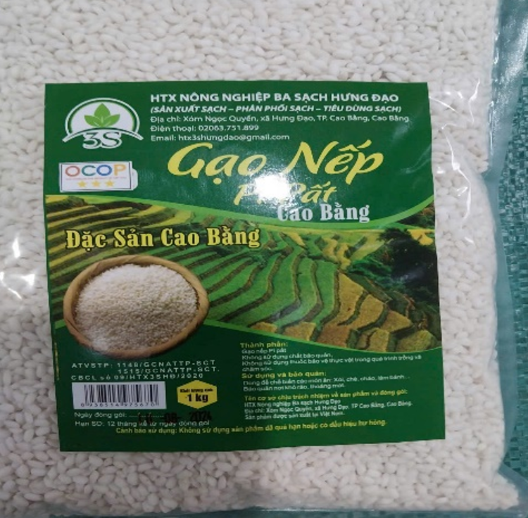 Gạo nếp Pỉ Pất Cao Bằng